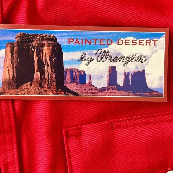 NWT Wrangler Painted Desert Western Shirt 17.5-36 Red Button-Down X-Long Tails - Picture 12 of 12